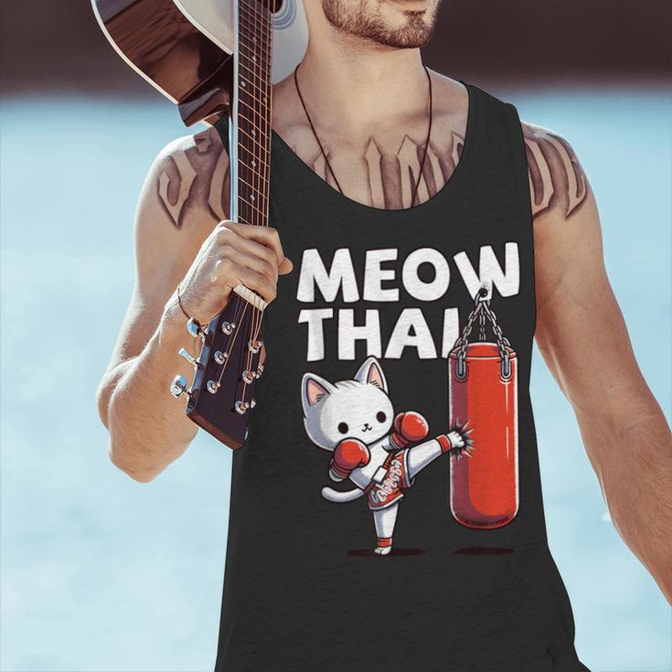 Muay Thai Cat Meow Thai Thai Boxing For Youth Muay Thai Men Tank Top Muay Thai Cat Meow Thai Thai Boxing For Youth Muay Thai Men Tank Top