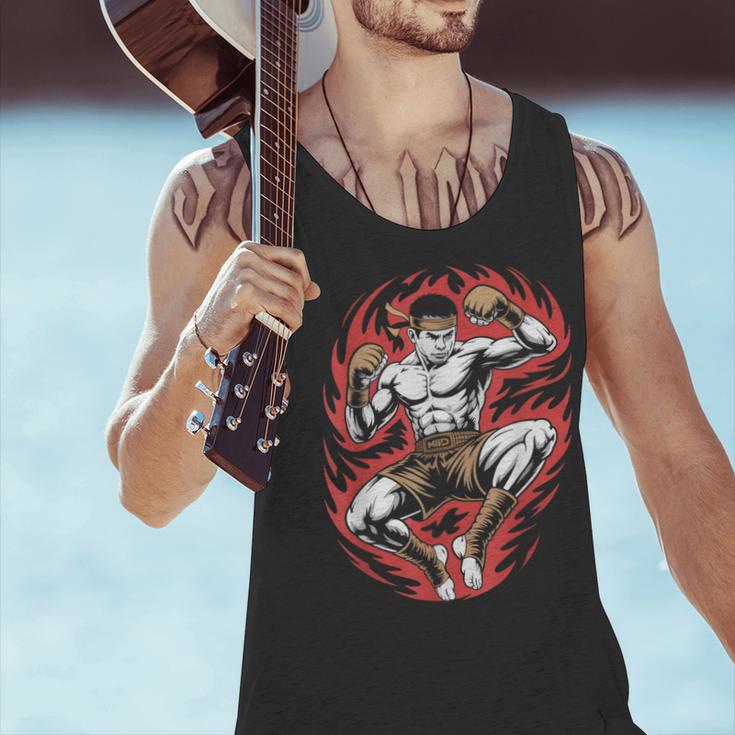Muay Thai Elbow Strike Silhouette Minimal Clean Sport Men Tank Top Muay Thai Elbow Strike Silhouette Minimal Clean Sport Men Tank Top
