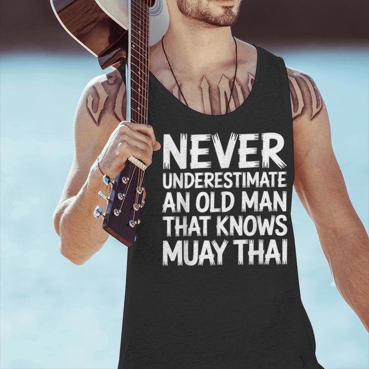 Muay Thai For Grandpa Men Mixed Martial Arts Men Tank Top
