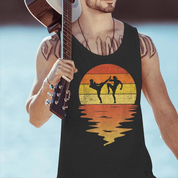 Muay Thai Shirt Retro Sunset 70s Vintage Muay Thai Men Tank Top