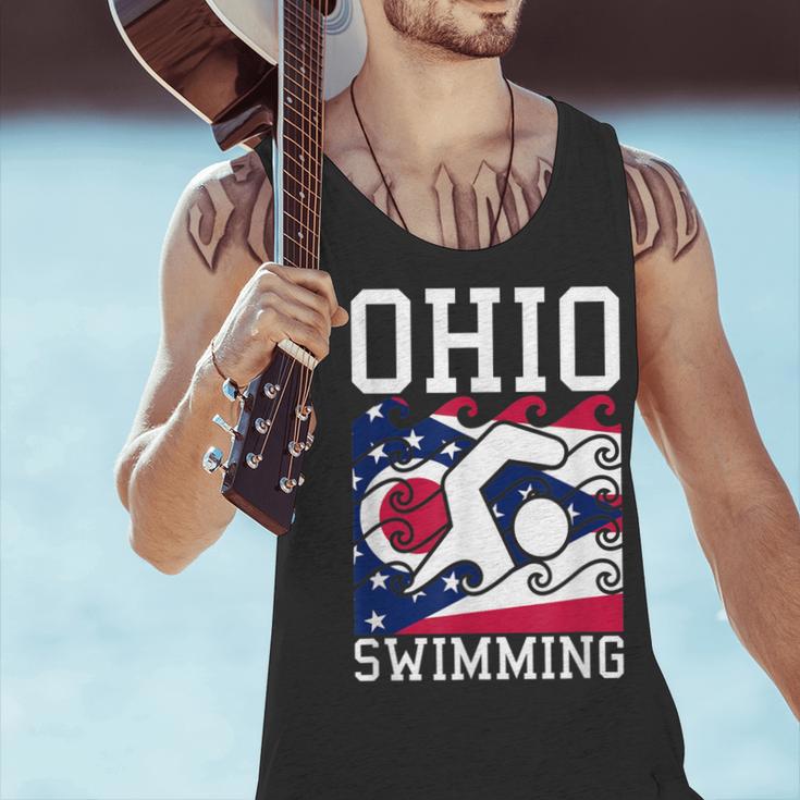 Ohio Flag Swimming Team Swim Swimmer US State Men Tank Top Ohio Flag Swimming Team Swim Swimmer US State Men Tank Top