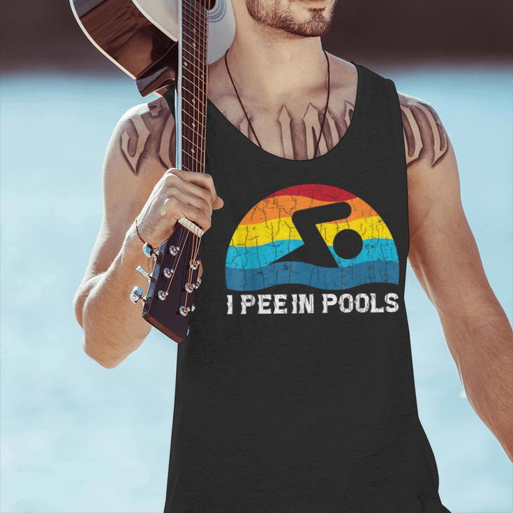 I Pee In Pools Swimmer Swimming Coach Player Graphic Men Tank Top I Pee In Pools Swimmer Swimming Coach Player Graphic Men Tank Top