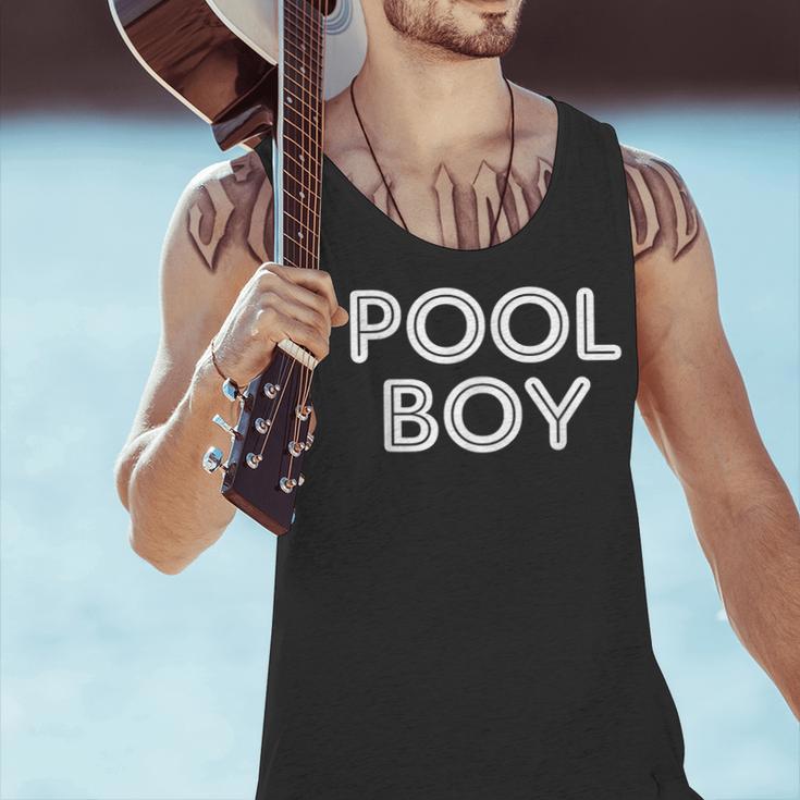Pool Boy Saying Swim Cool Swimmer Swimming Pool Men Tank Top