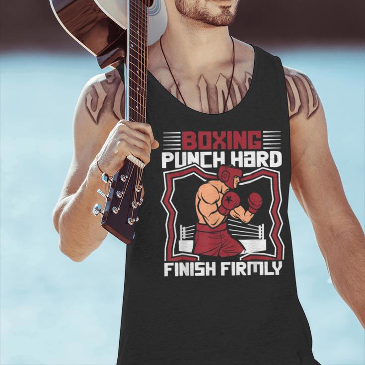 Punch Hard Finish Firmly Kickboxer Fan Muay Thai Boxing Men Tank Top