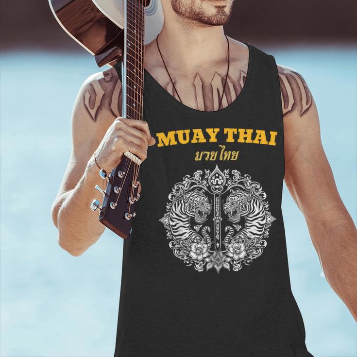 Sak Yant Muay Thai Art Tattoo Twin Tiger Kickboxing Thailand Men Tank Top Sak Yant Muay Thai Art Tattoo Twin Tiger Kickboxing Thailand Men Tank Top