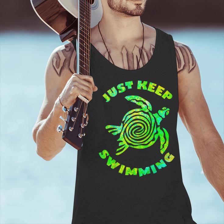 Sea Turtle Just Keep Swimming Ocean Beach Vacation Men Tank Top Sea Turtle Just Keep Swimming Ocean Beach Vacation Men Tank Top