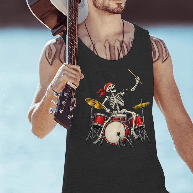 Skeleton Drummer Skull Drum Kit Halloween Sleeveless Men Tank Top