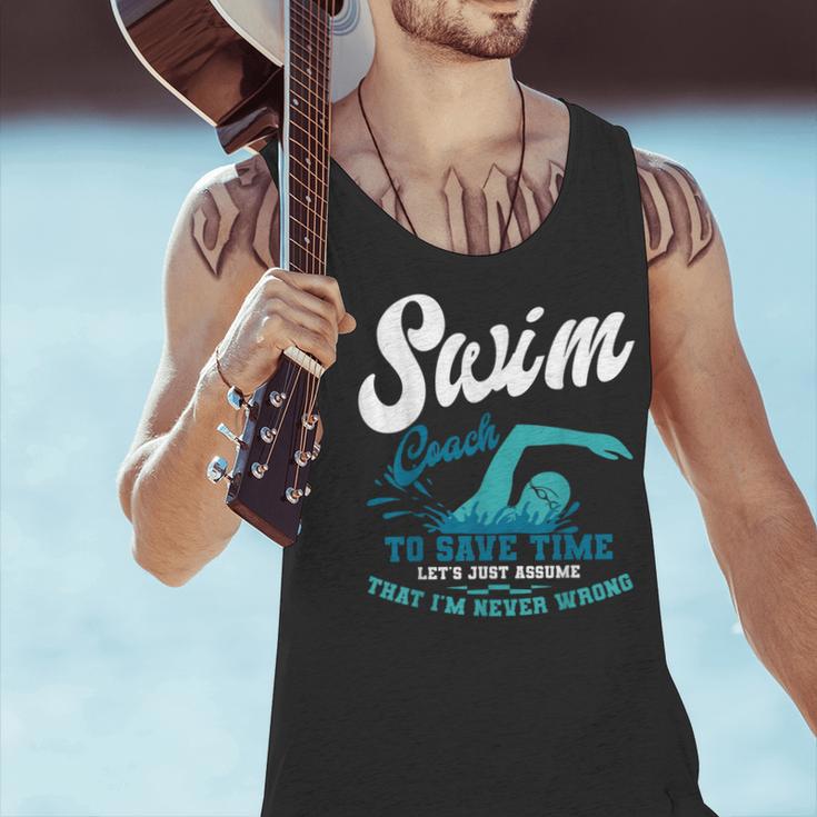 Swim Coach Swimming Lesson Sport Professional Instructor Men Tank Top