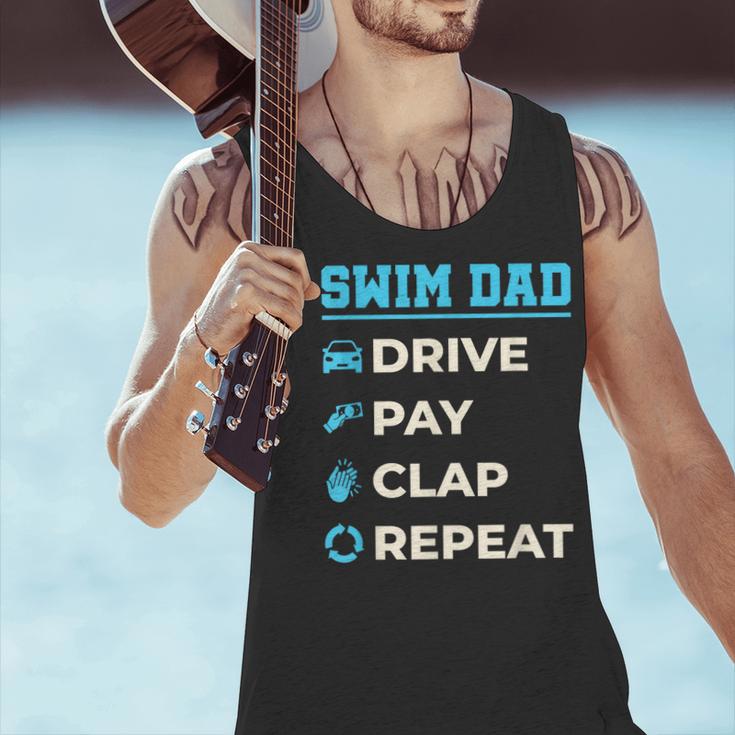 Swim Dad Drive Pay Clap Repeat Swimming Team Father Men Tank Top Swim Dad Drive Pay Clap Repeat Swimming Team Father Men Tank Top