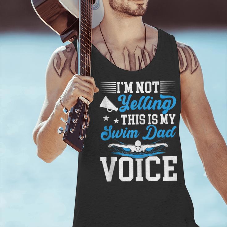 Swim Dad Voice Swimming Dad Of A Swimmer Father Men Tank Top