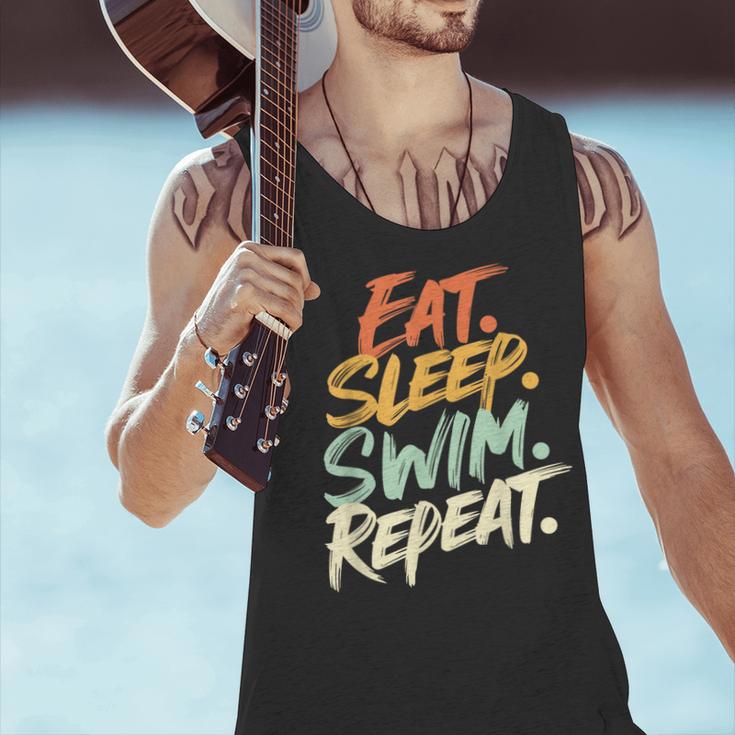Swimmer Eat Sleep Swim Repeat I Swimming Men Tank Top