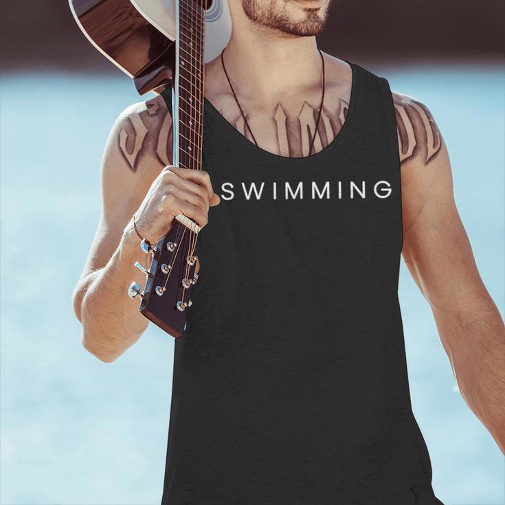 Swimming Minimalist Text Swimmer Coach Men Tank Top Swimming Minimalist Text Swimmer Coach Men Tank Top