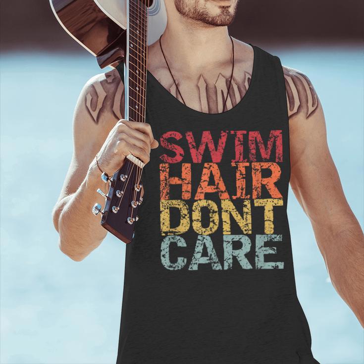 Swimming Pool Diving Sport Swimmer Swim Hair Dont Care Men Tank Top