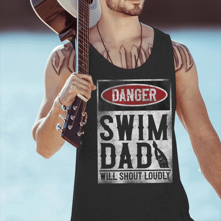 Swimming Swimmer DANGER Swim Dad Men Tank Top Swimming Swimmer DANGER Swim Dad Men Tank Top
