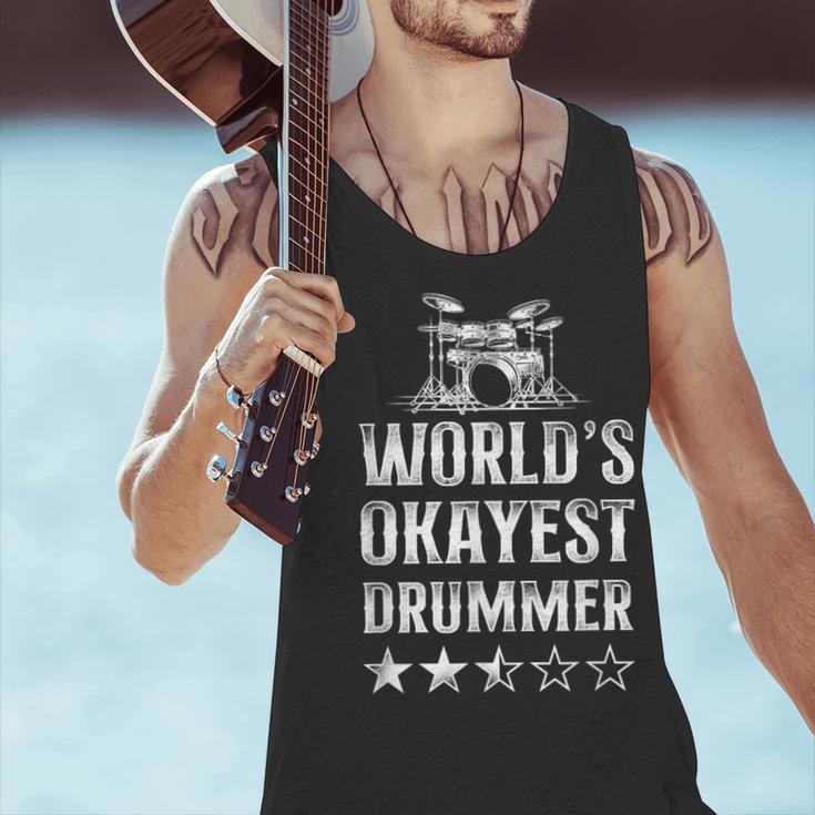 Vintage World'S Okayest Drummer Drum Kit Men Tank Top Vintage World'S Okayest Drummer Drum Kit Men Tank Top
