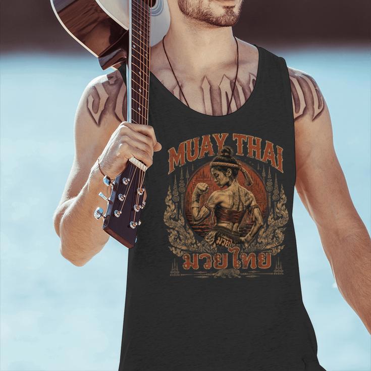 Weathered Muay Thai Fighter Thai Boxing Warrior Art Men Tank Top