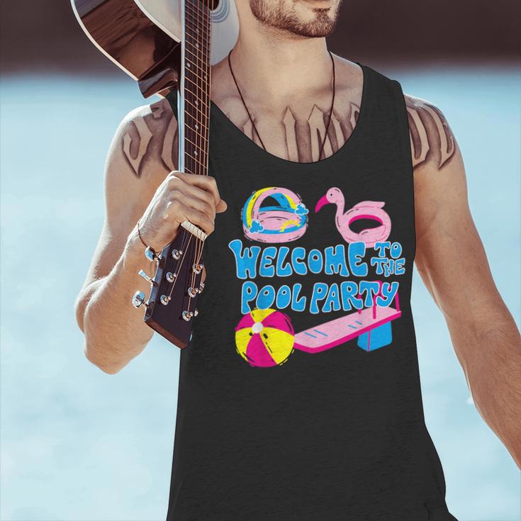 Welcome To The Pool Party Birthday Summer Family Swimming Men Tank Top Welcome To The Pool Party Birthday Summer Family Swimming Men Tank Top