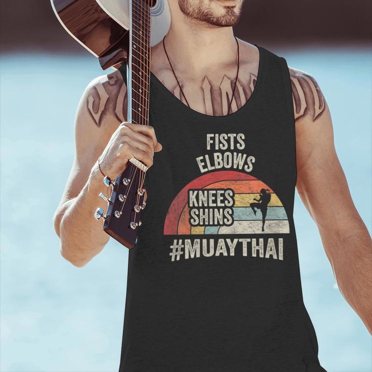 Women's Retro Muay Thai Martial Arts Fighter Graphic Men Tank Top