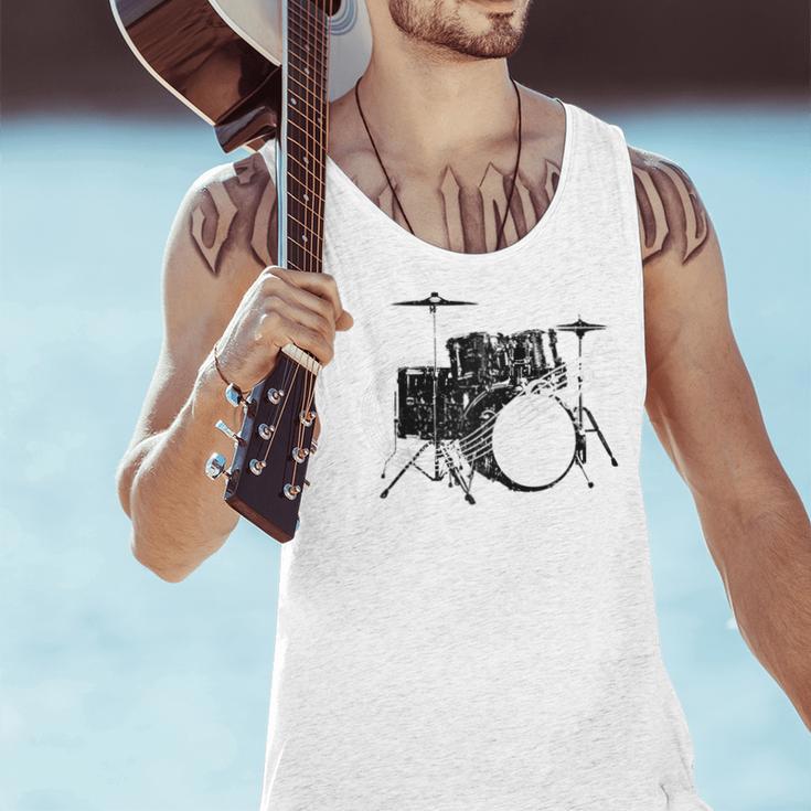 Drum Kit Drummer Band Musical Instrument Rock Music Raglan Baseball Tee Men Tank Top Drum Kit Drummer Band Musical Instrument Rock Music Raglan Baseball Tee Men Tank Top