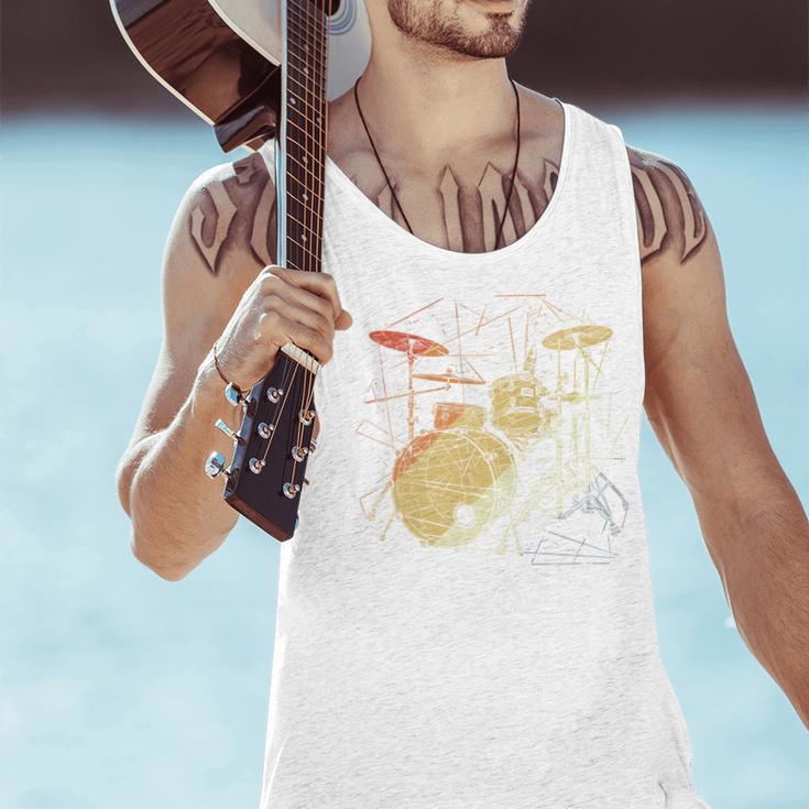 Drum Kit Retrowave Drums Men Tank Top Drum Kit Retrowave Drums Men Tank Top