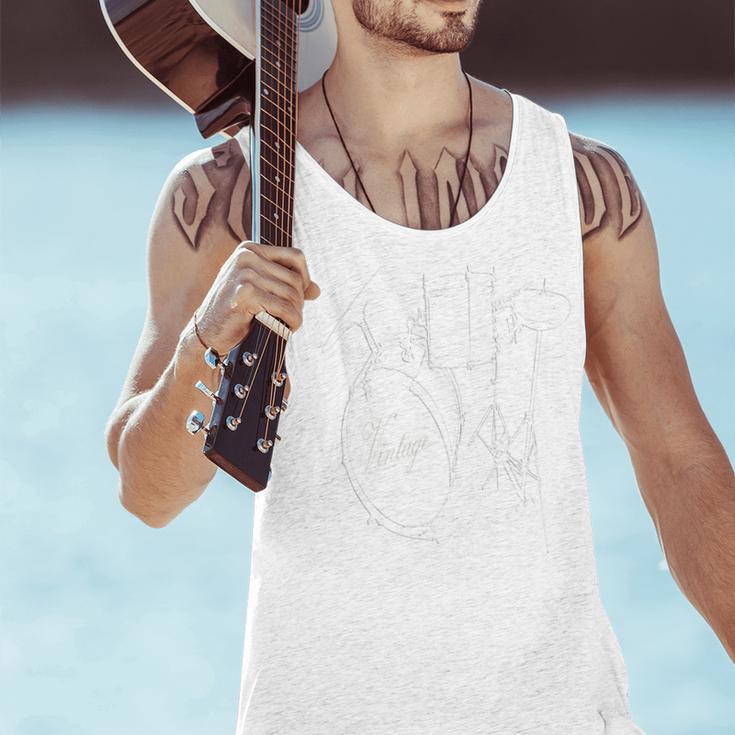 Drum Kit Vintage Drum Set Drummer Men Tank Top Drum Kit Vintage Drum Set Drummer Men Tank Top