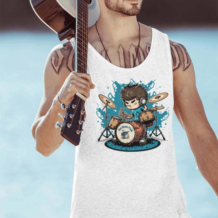 Drum Set Drumming Drummers Drum Kits Music Men Tank Top