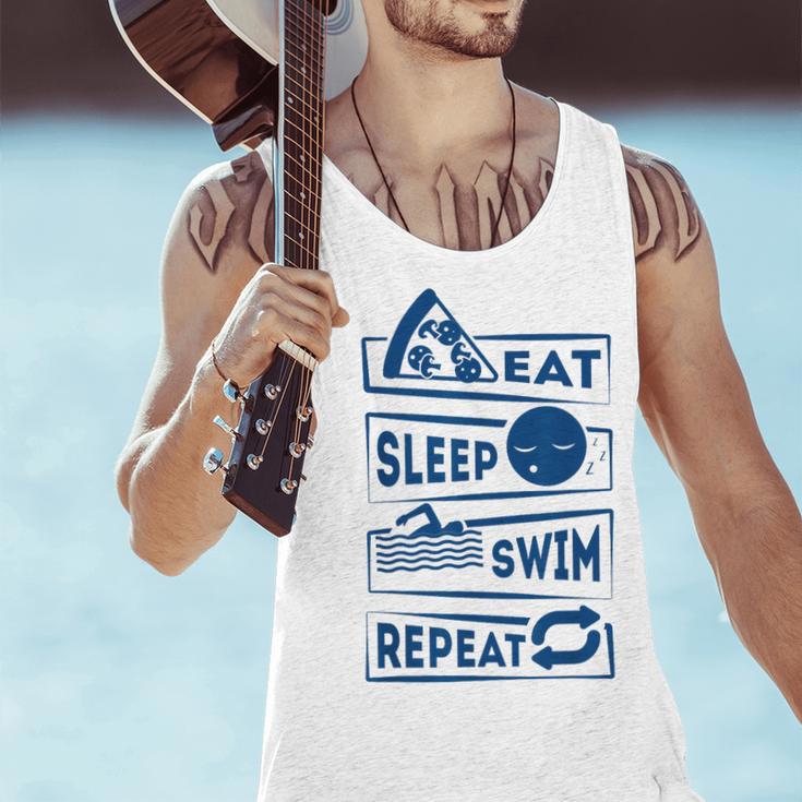 Eat Sleep Swimming Repeat Swimming Men Tank Top Eat Sleep Swimming Repeat Swimming Men Tank Top