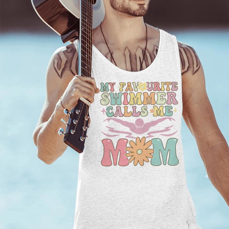 Favourite Swimmer Calls Me Mom Swimming Mom Female Swimmer Men Tank Top