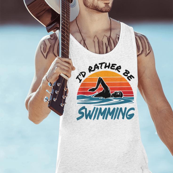 I'd Rather Be Swimming Retro Swim Swimmer Men Tank Top I'd Rather Be Swimming Retro Swim Swimmer Men Tank Top