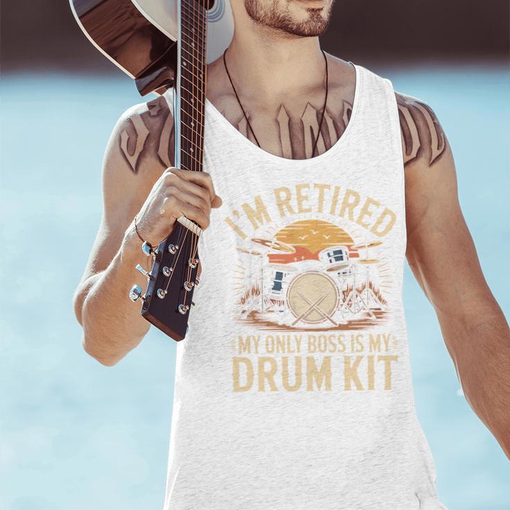 I'm Retired My Only Boss Is My Drum Kit Drums Drummer Men Tank Top