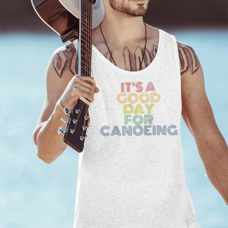 It's A Good Day For Canoeing Retro 70s Vintage Distressed Raglan Baseball Tee Men Tank Top