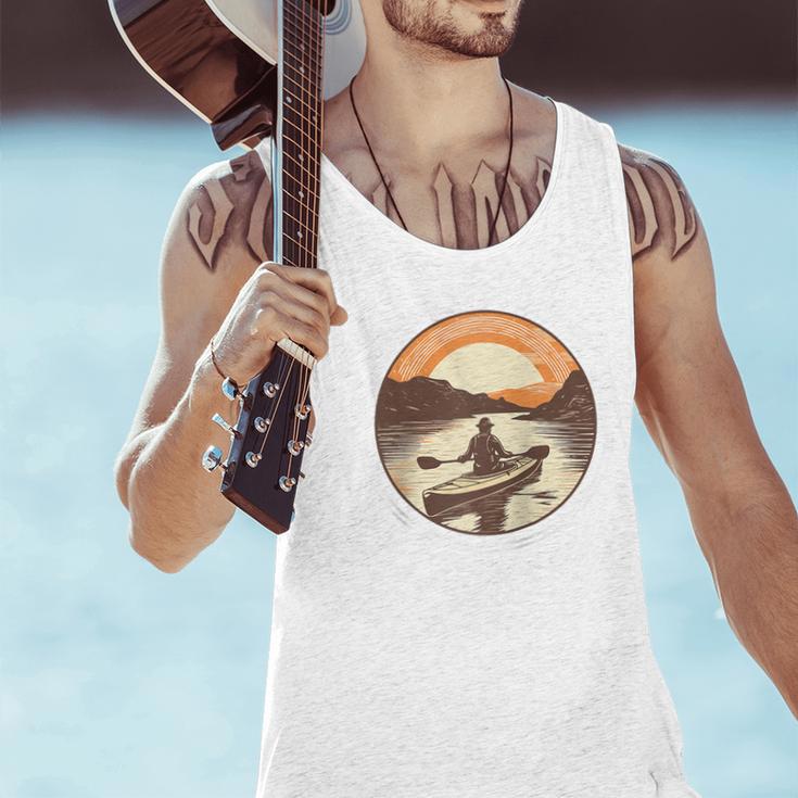 Kayak Kayaker Canoes-Boating Water-Paddle Canadier-Canoe Raglan Baseball Tee Men Tank Top