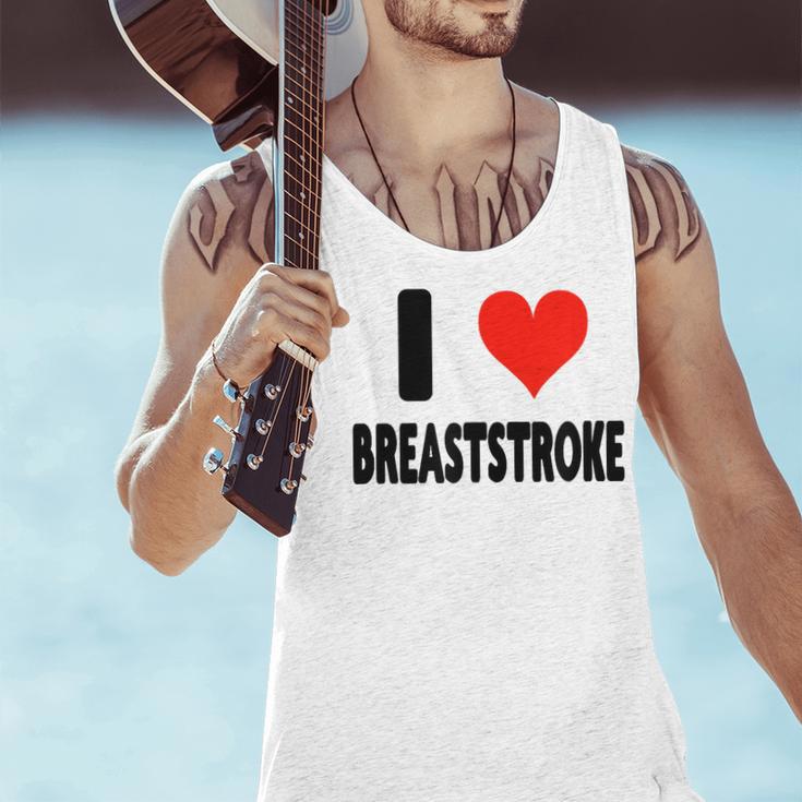 I Love Breaststroke Heart Swim Swimmer Pool Swimming Men Tank Top I Love Breaststroke Heart Swim Swimmer Pool Swimming Men Tank Top