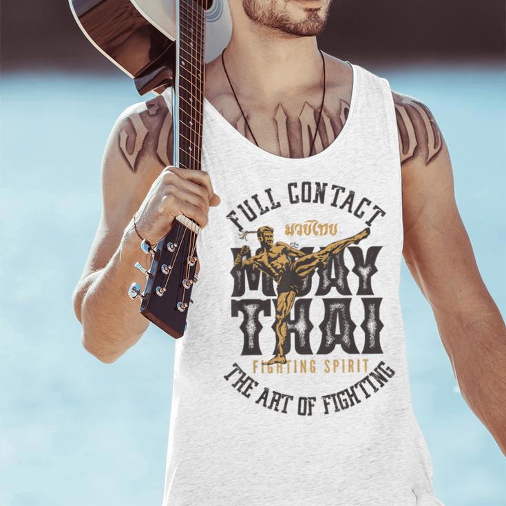 Muay Thai Fighter MMA Full Contact Retro Kickboxing Men Tank Top