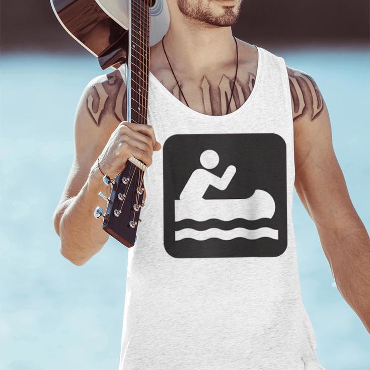 Outdoors Water Sports Canoe Canoeist Raglan Baseball Tee Men Tank Top
