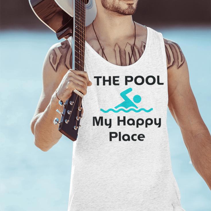 The Pool Is My Happy Place Swimming Quote Men Tank Top The Pool Is My Happy Place Swimming Quote Men Tank Top