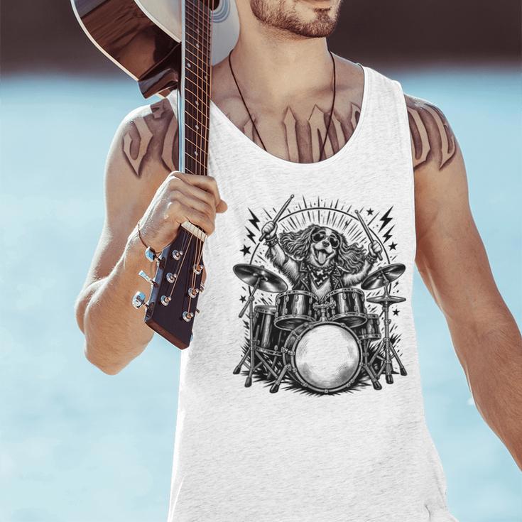 Spaniel Rock Drum Kit Men Tank Top