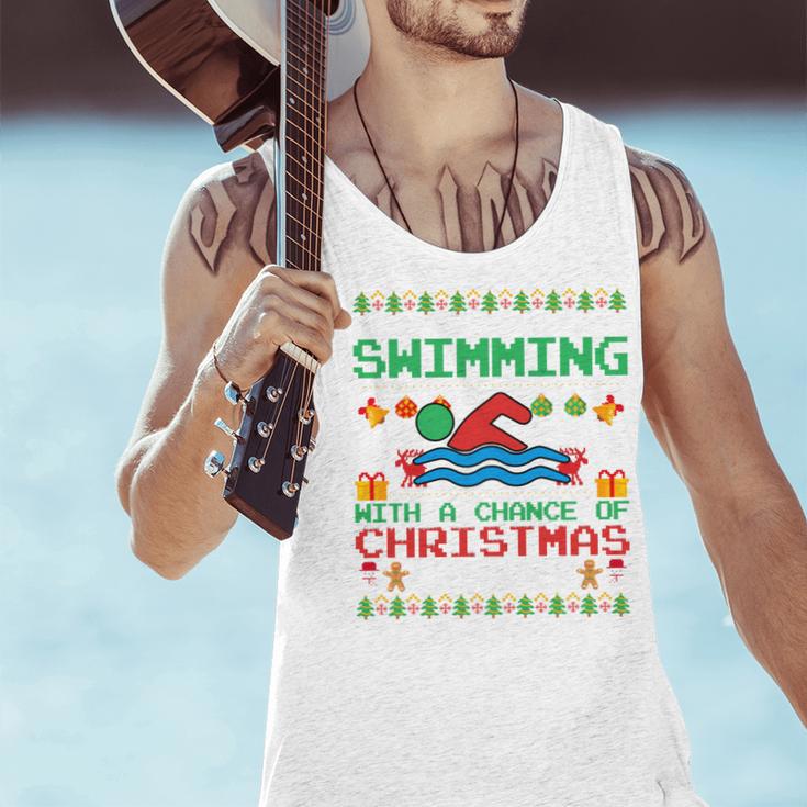 Swimming Christmas Party Swim Swimmer Christmas Ugly Style Men Tank Top Swimming Christmas Party Swim Swimmer Christmas Ugly Style Men Tank Top