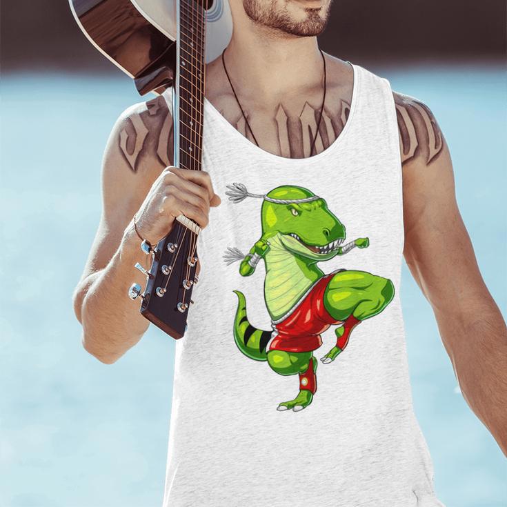 T-Rex Dinosaur Muay Thai Boxing Karate Martial Arts Kung Fu Men Tank Top
