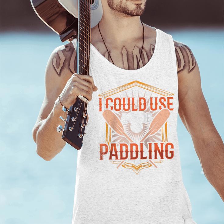 I Could Use A Good Paddling Canoe Canoeing Paddle Men Women Raglan Baseball Tee Men Tank Top