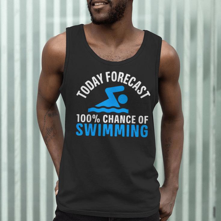 100 Chance Of Swimming Swimmer Swimming Men Tank Top
