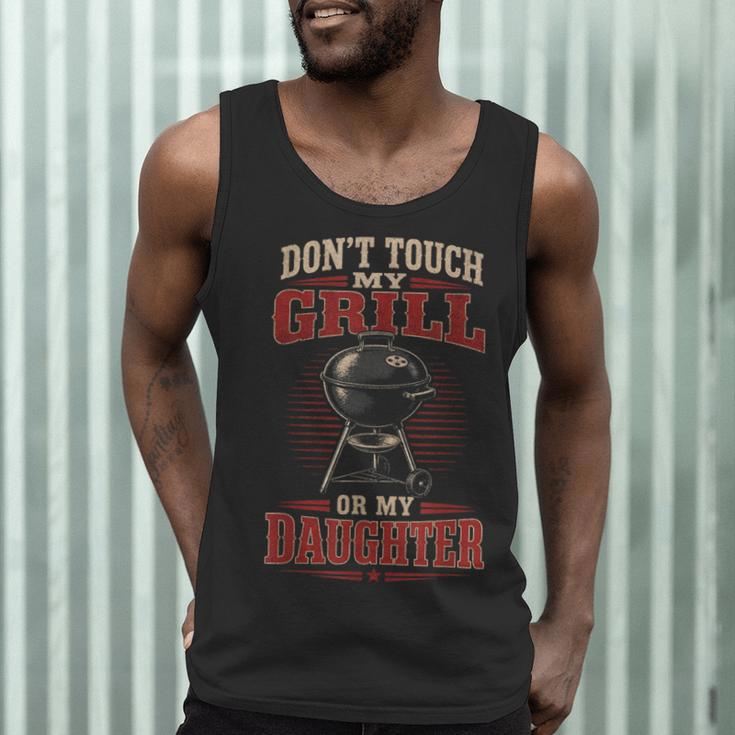 BBQ Dad Don't Touch My Grill Or My Daughter Men Tank Top BBQ Dad Don't Touch My Grill Or My Daughter Men Tank Top