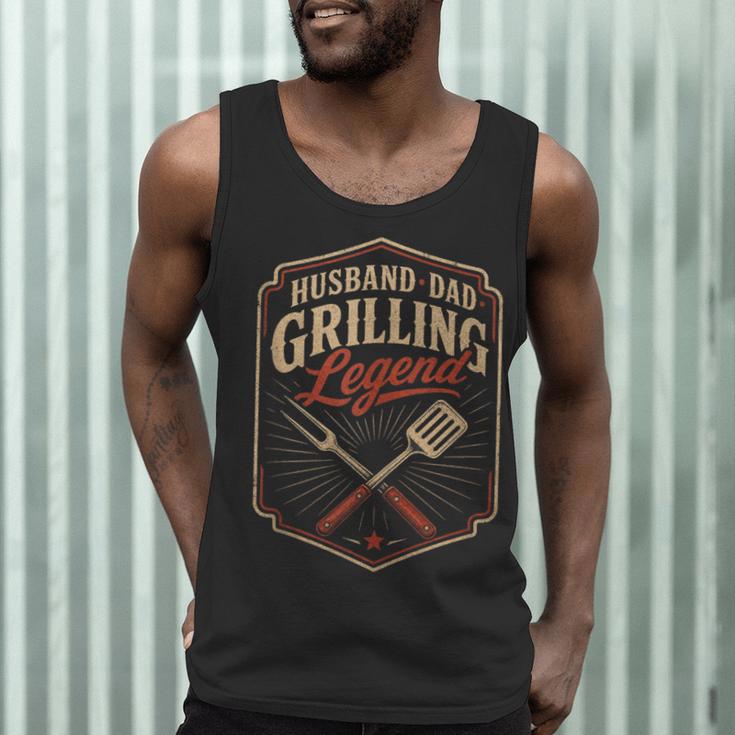 BBQ Dad Husband Dad Grilling Legend Men Tank Top
