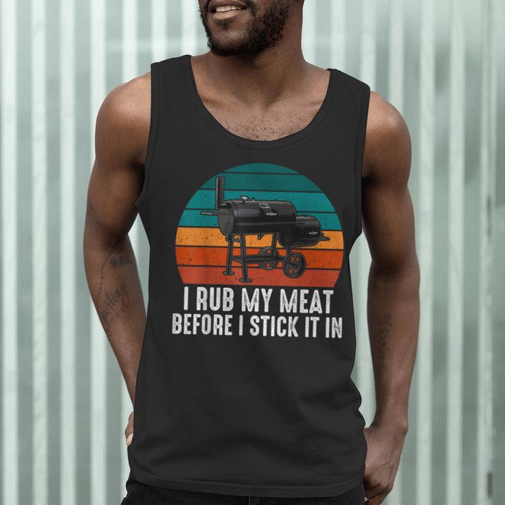 BBQ Dad I Rub My Meat Before I Stick It In Offset Smoker Pit Men Tank Top BBQ Dad I Rub My Meat Before I Stick It In Offset Smoker Pit Men Tank Top