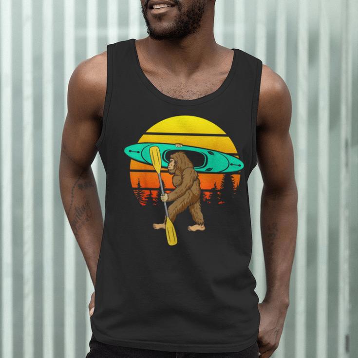 Bigfoot Kayak Paddling Lake Rafts Inflatable Canoe Sasquatch Men Tank Top