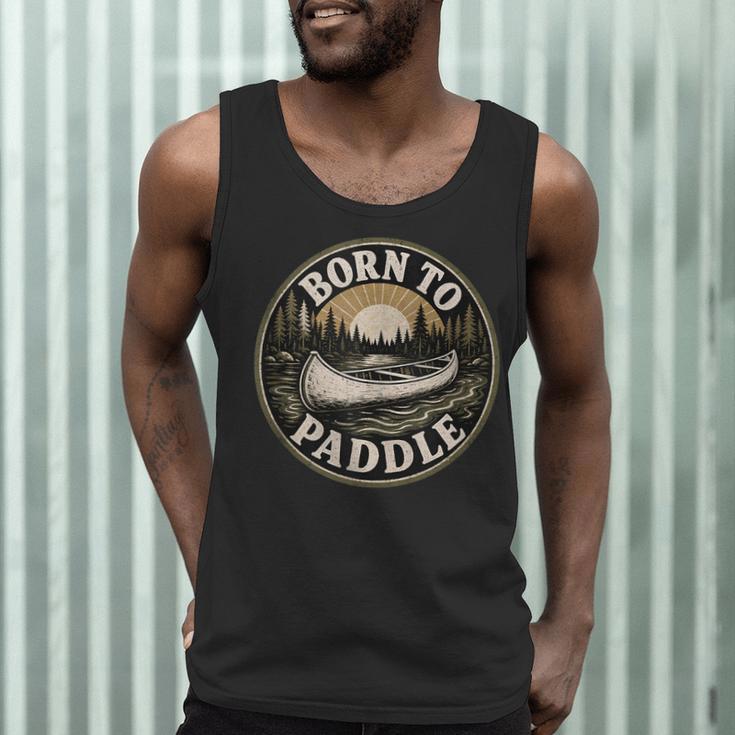 Born To Paddle Canoe Vintage Outdoor Adventure Men Tank Top Born To Paddle Canoe Vintage Outdoor Adventure Men Tank Top