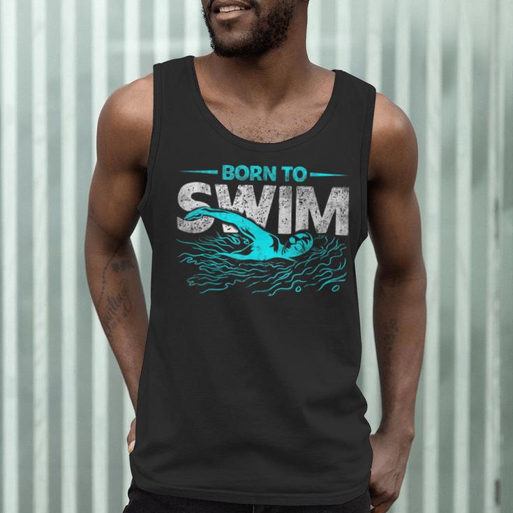 Born To Swim Swimmers For Swimming Athlete Men Tank Top