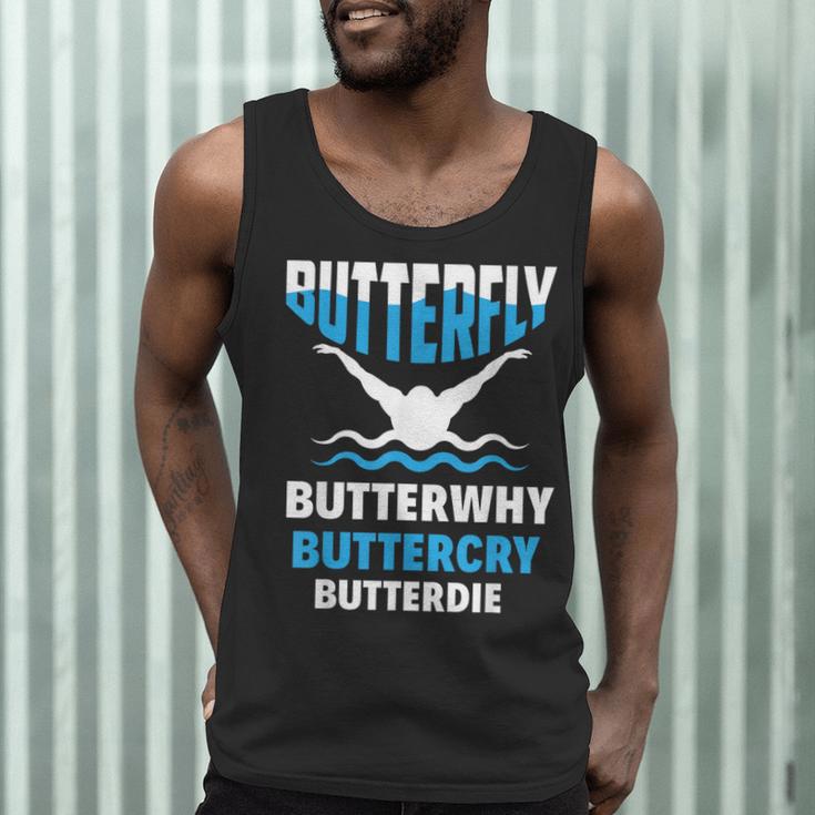 Butterfly Butterwhy Buttercry Swimming Swimmer Men Tank Top