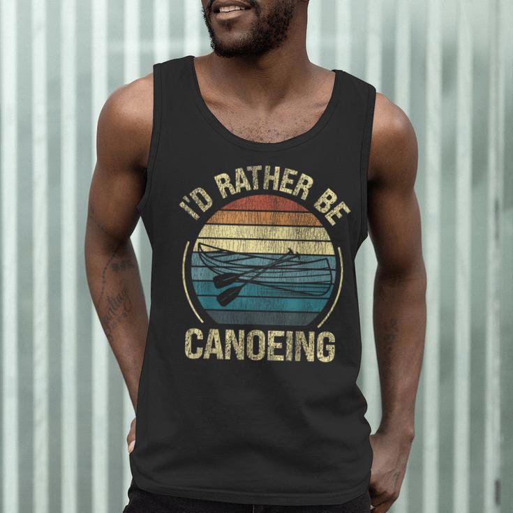 Canoe Canoeing Retro Vintage I'D Rather Be Canoeing Men Tank Top Canoe Canoeing Retro Vintage I'D Rather Be Canoeing Men Tank Top