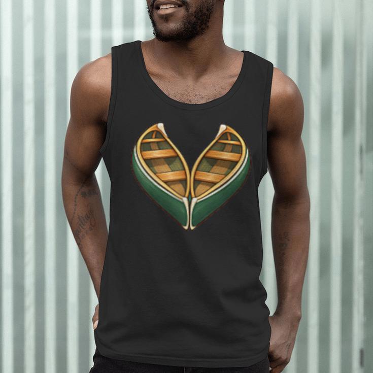 Canoe Heart Cute Minimalist Paddling Adventure Men Tank Top